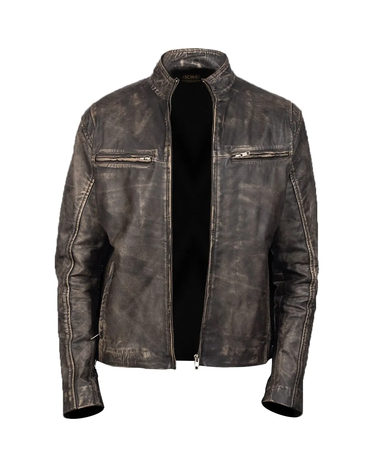 Giacca in pelle da motociclista Lewis