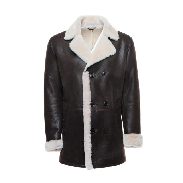 Cappotto doppiopetto in montone Jozef da uomo
