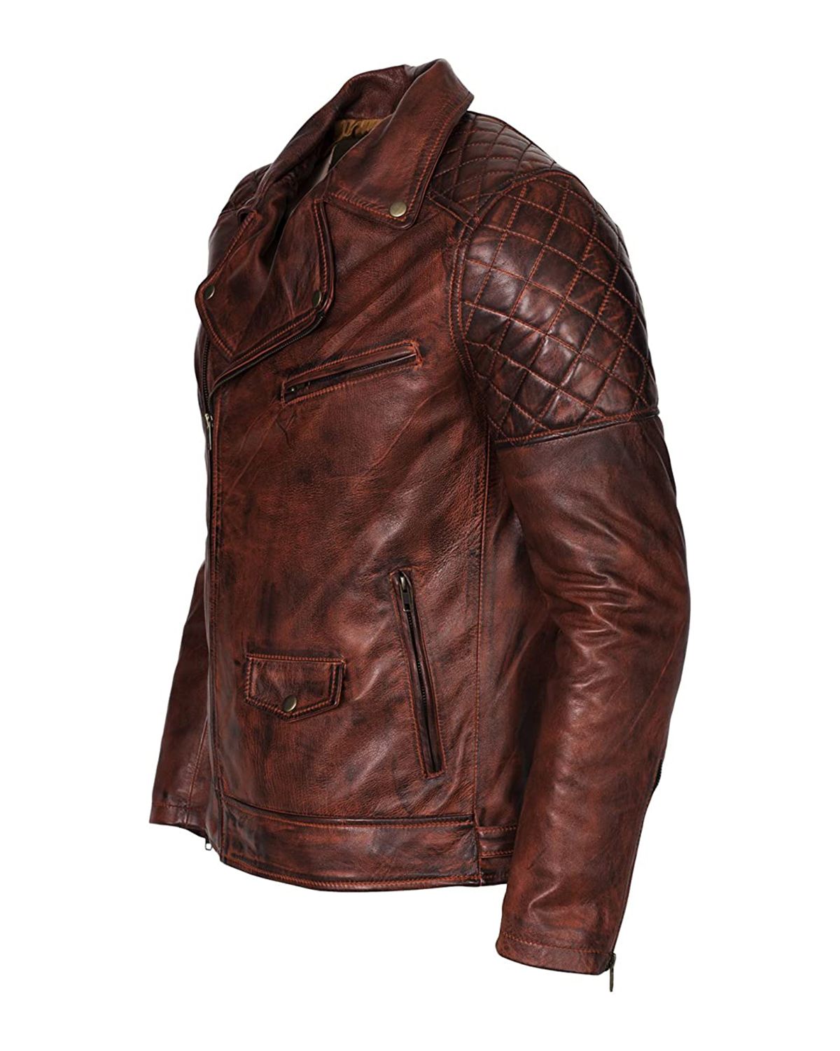 Giacca in pelle da motociclista di Sam Brando