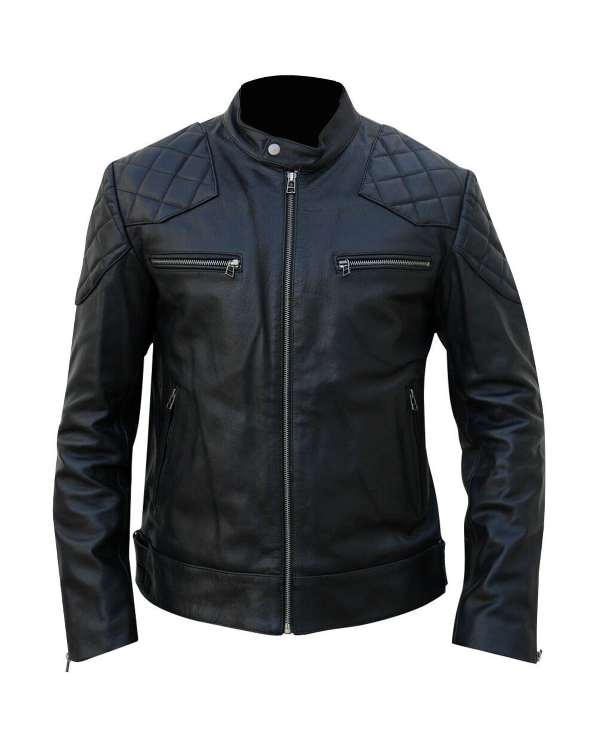 Giacca in pelle da motociclista Jacob