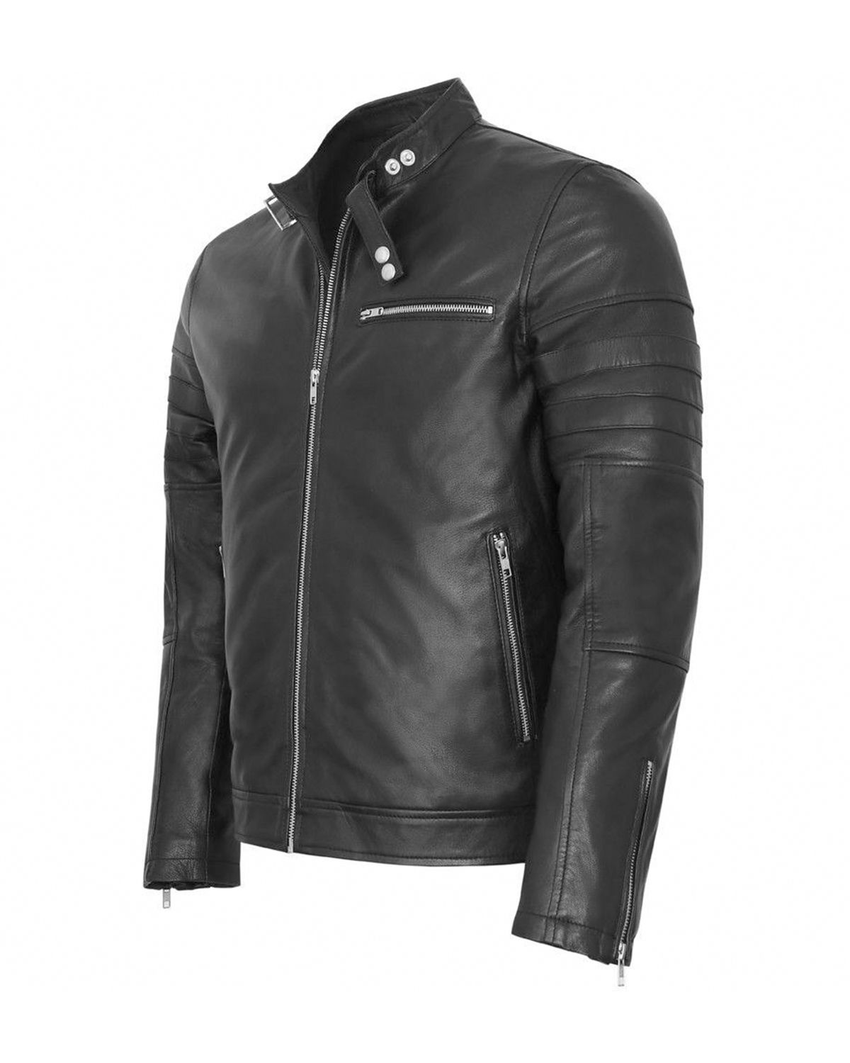 Giacca in pelle da motociclista Bruce