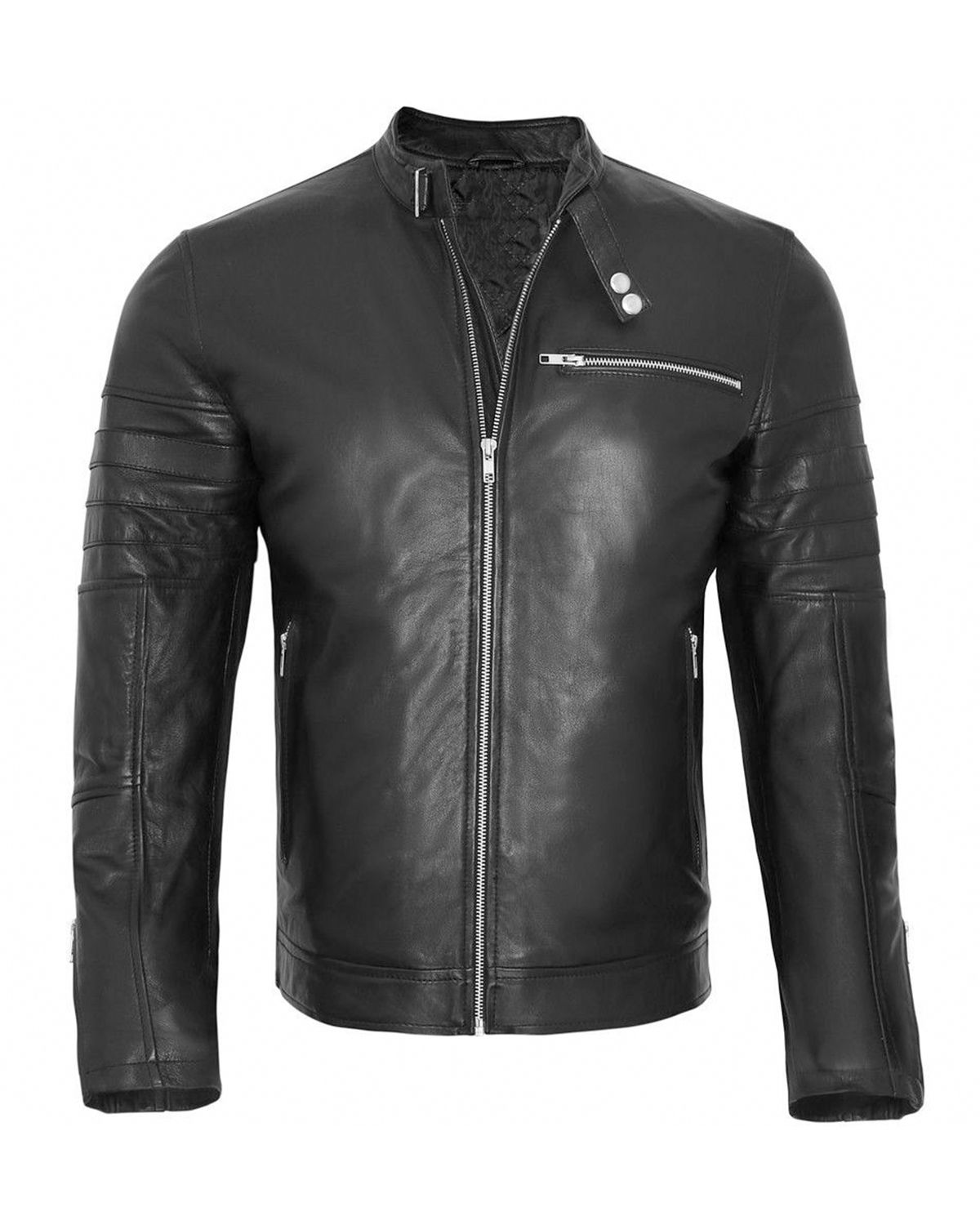 Giacca in pelle da motociclista Bruce