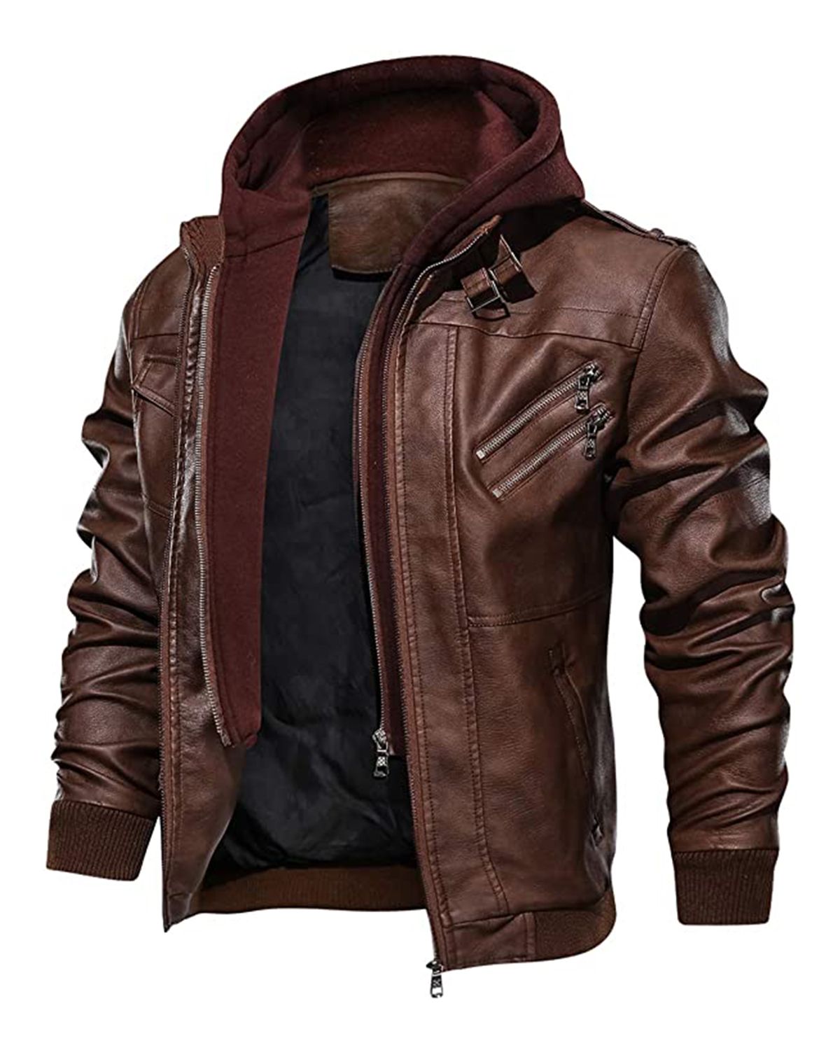 Giacca in pelle da motociclista Ronald