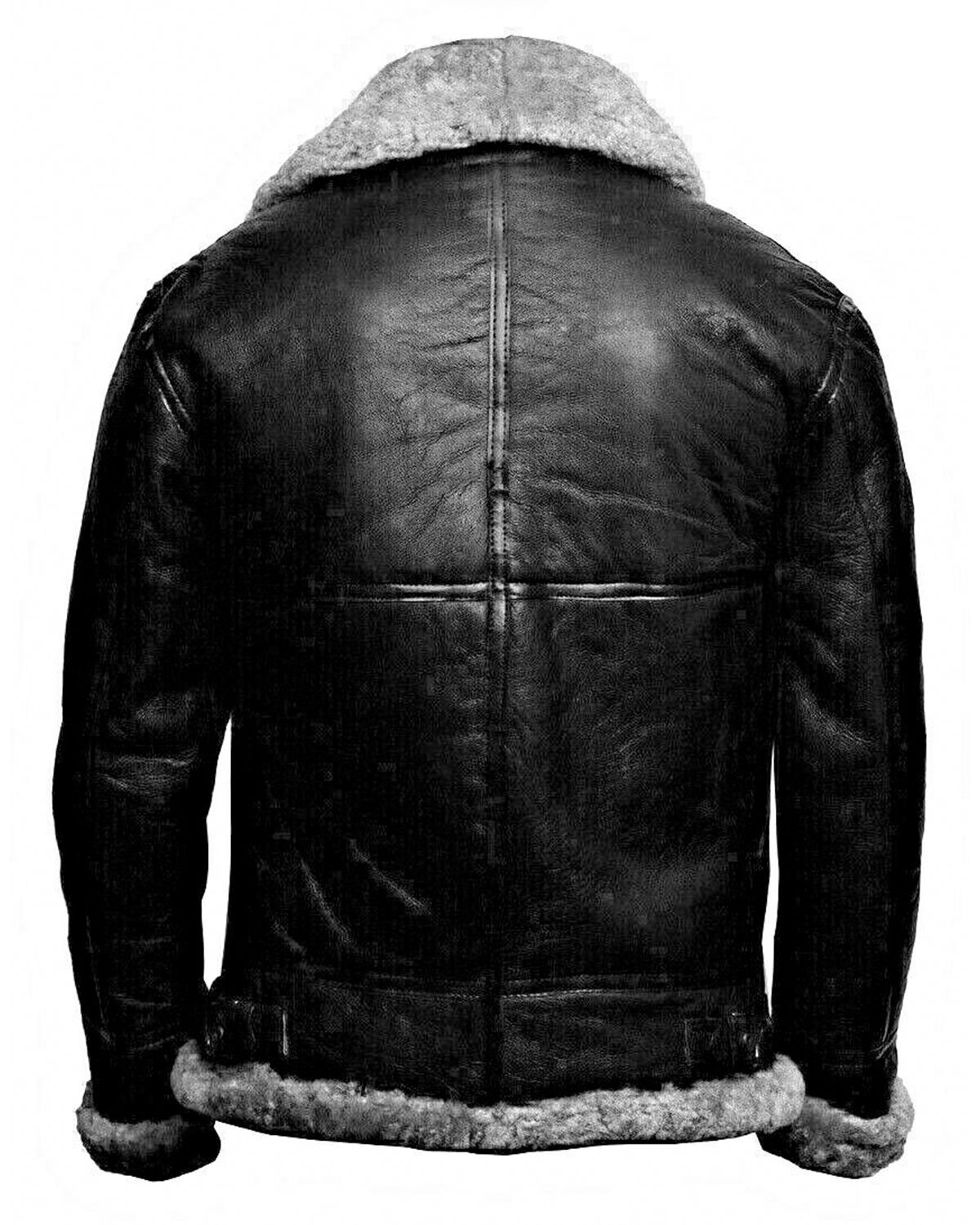 Giacca in pelle da aviatore da pilota della RAF da uomo, modello B3 Bomber