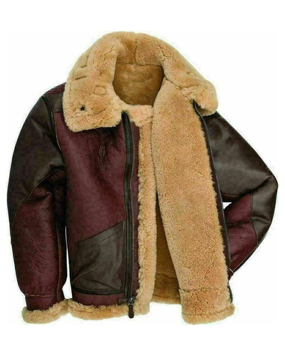 Giacca in pelle da aviatore George Bomber