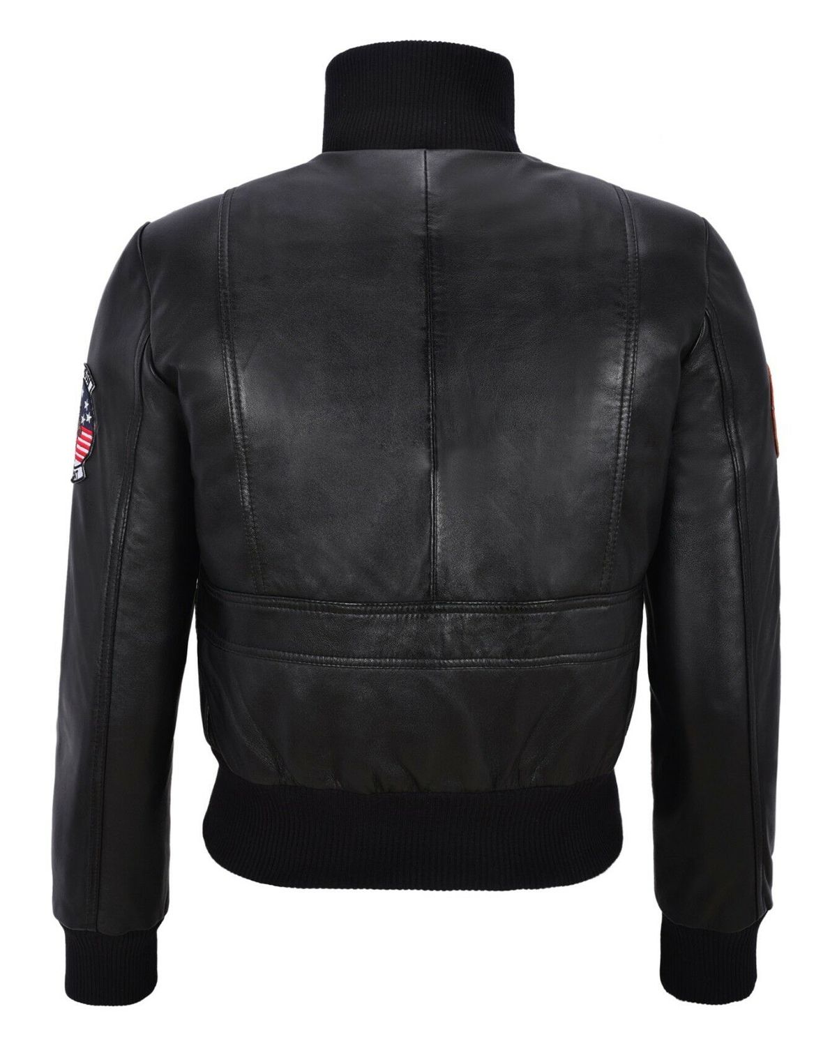 Giacca bomber da aviatore da donna in pelle naturale