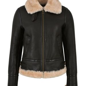 Giacca da aviatore in pelle di pecora B3 Flying Bomber da donna