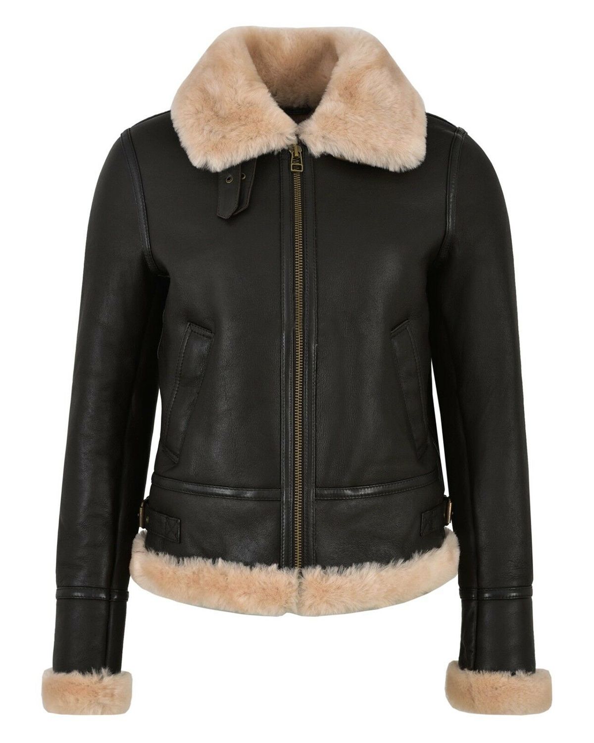 Giacca da aviatore in pelle di pecora B3 Flying Bomber da donna