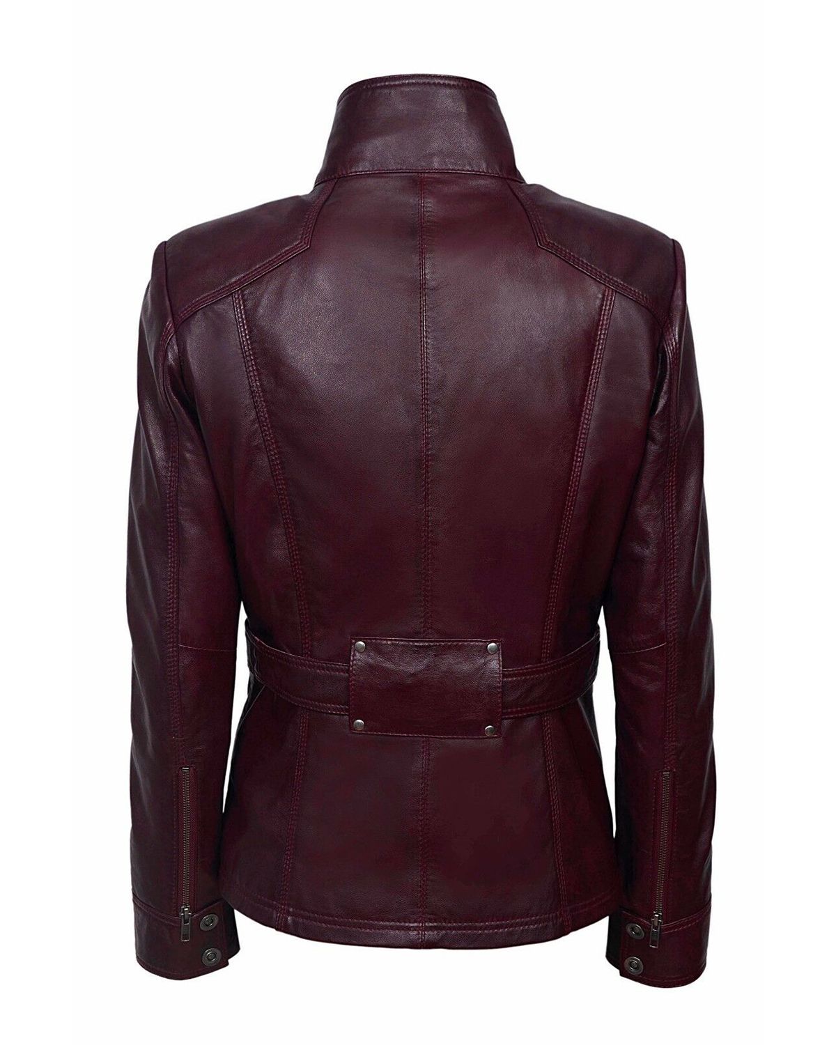 Giacca in pelle stile militare Nicole