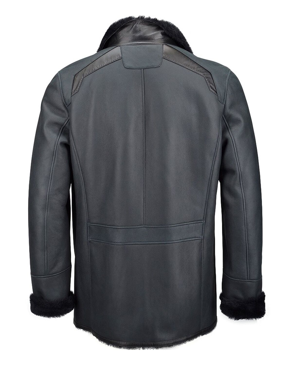 Cappotto monopetto in pelle Nash