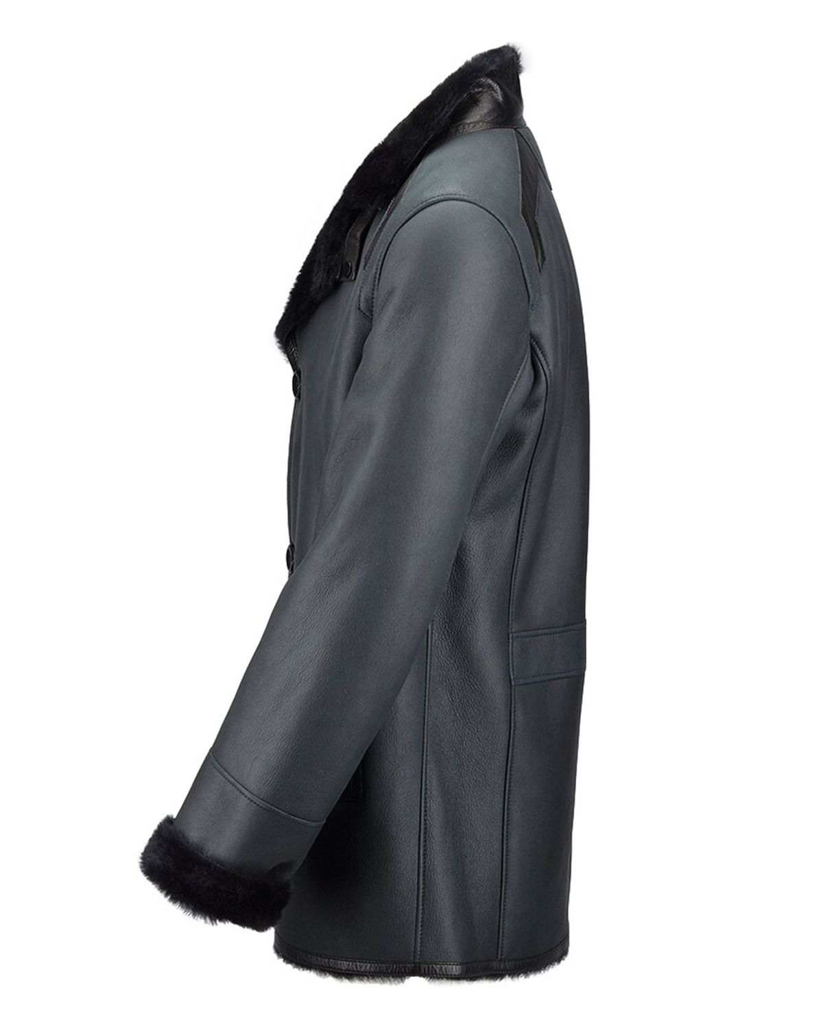 Cappotto monopetto in pelle Nash