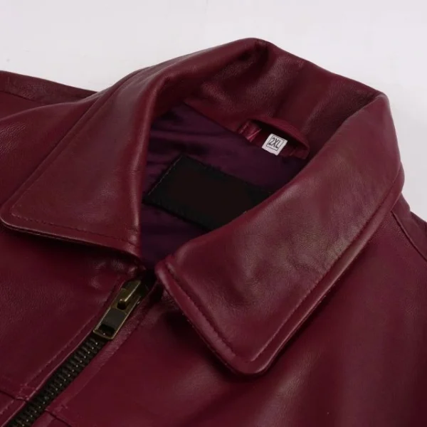 Giubbotto bomber in pelle di agnello da uomo