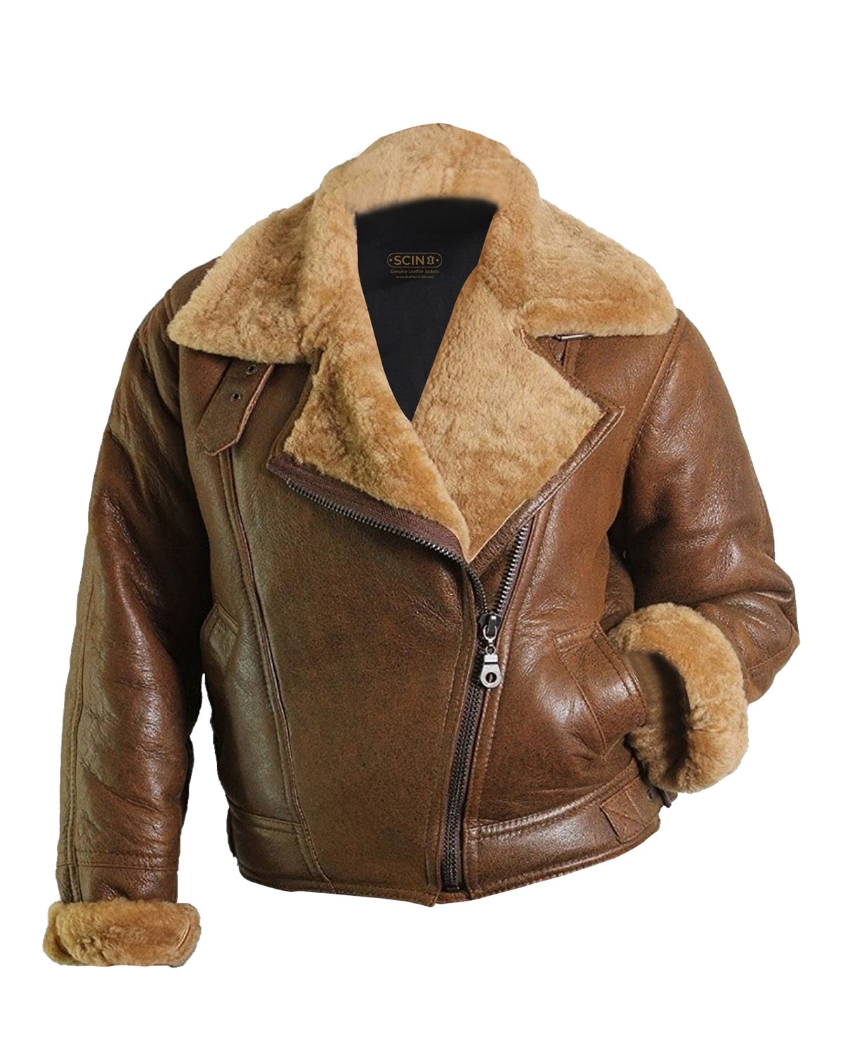 Giacca da aviatore in pelle naturale da donna
