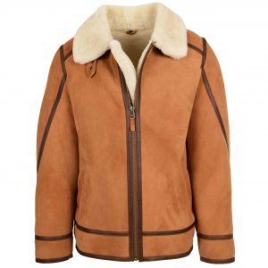BUNERI B3 Piel Cordero Dean Tan Blanca Top Gun Clásica