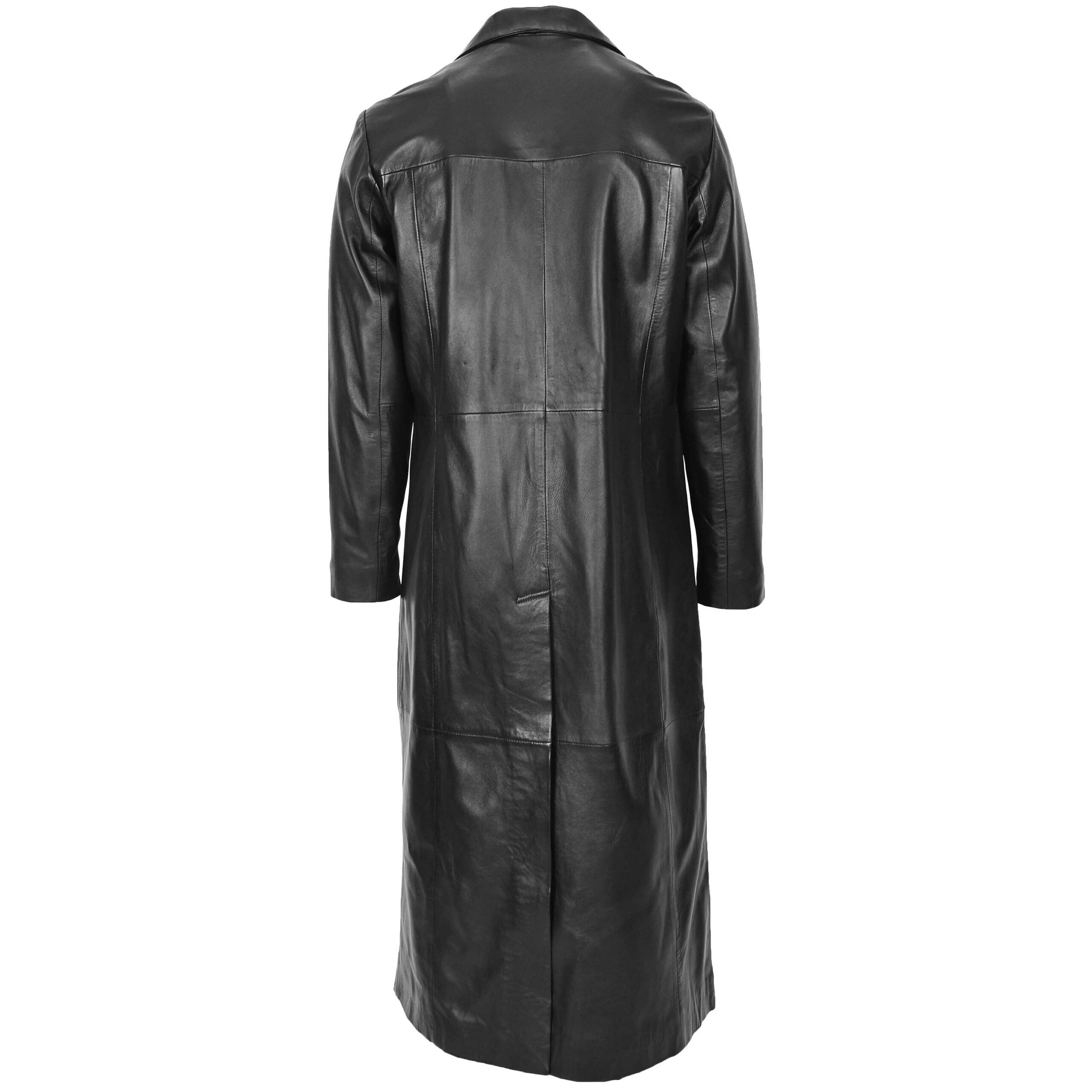 BUNERI Abrigo de Cuero de Longitud Completa para Hombre Negro - Imagen 2