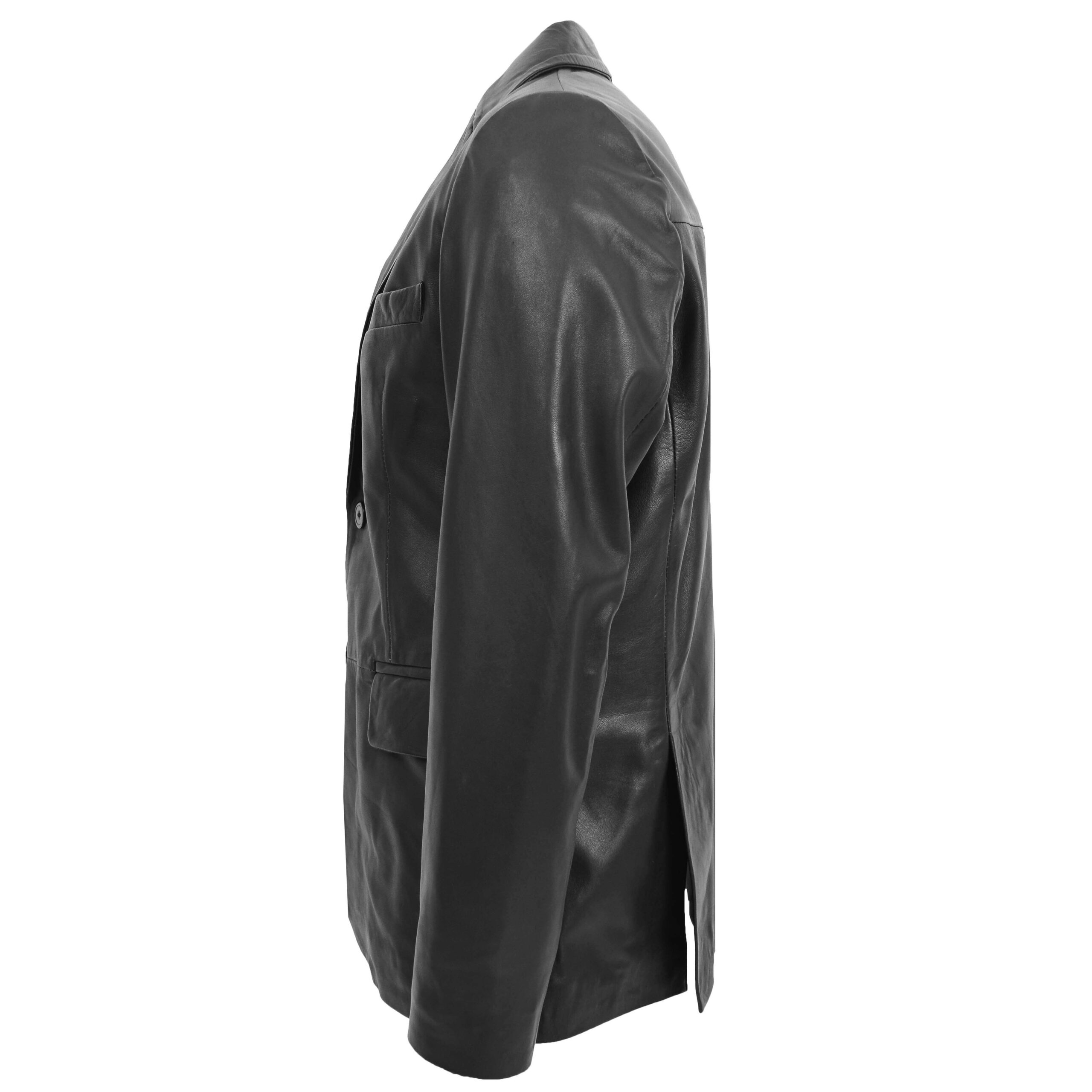 BUNERI de Cuero Zavi Negro de Dos Botones - Imagen 5