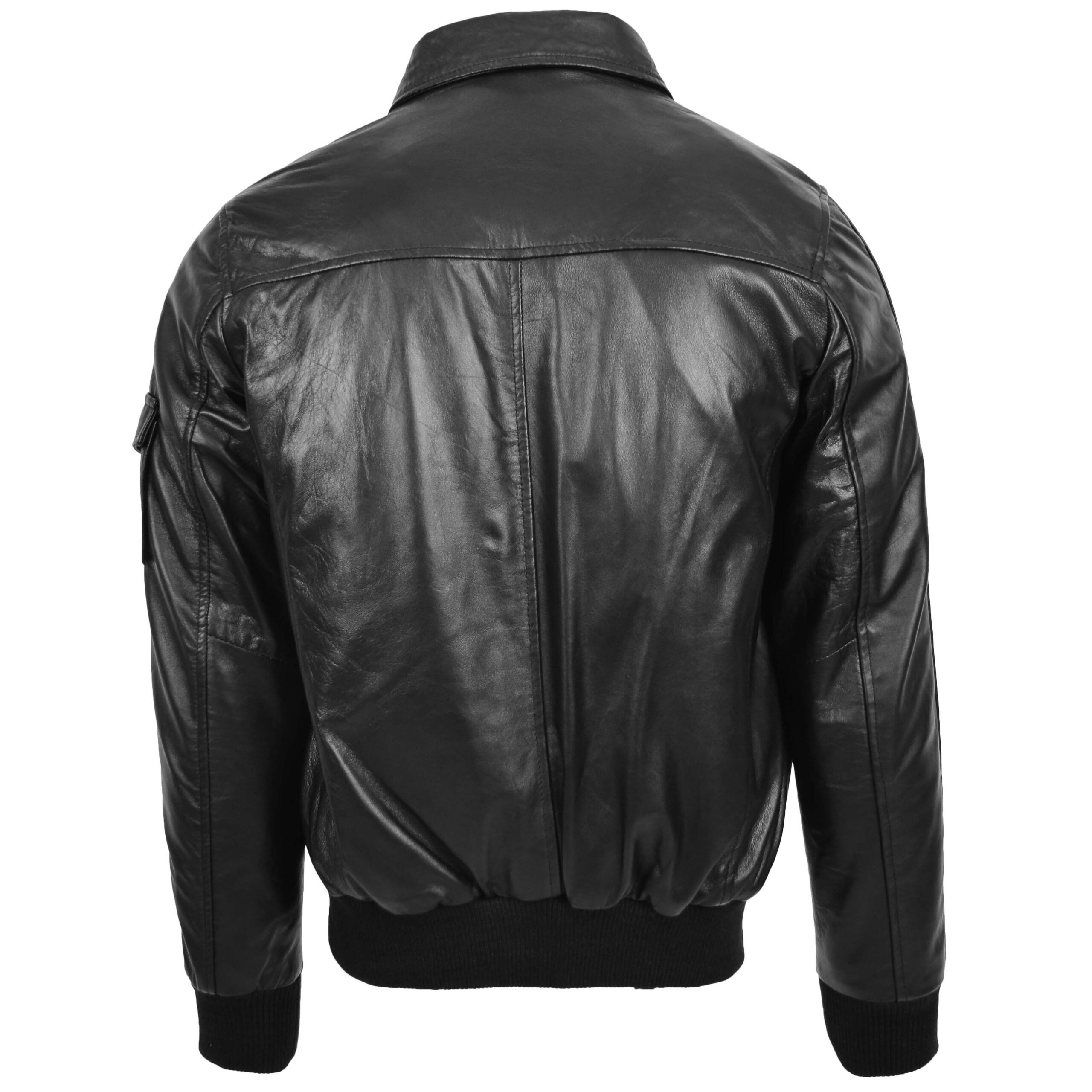 BUNERI Bomber Cuero Bronx Negra con Capucha - Imagen 3