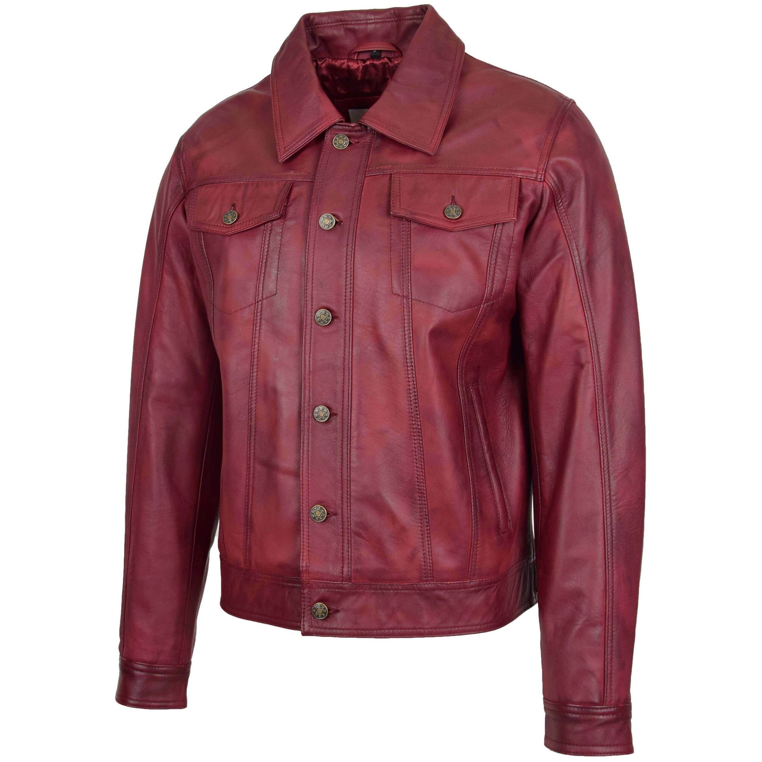 BUNERI Cuero Terry Burdeos Lee Rider Casual - Imagen 4