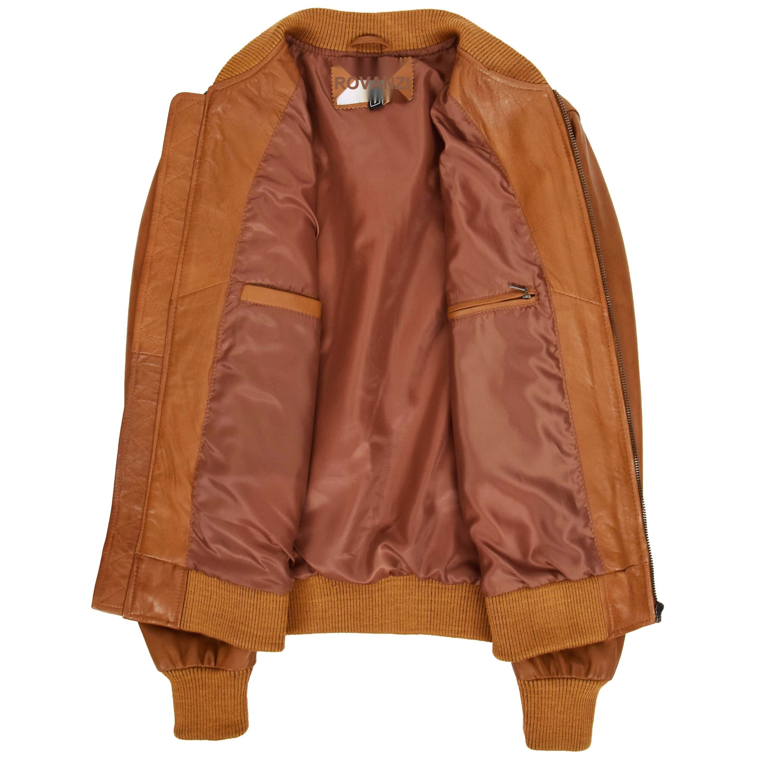 BUNERI Cuero Ryan Tan MA-1 Bomber - Imagen 6