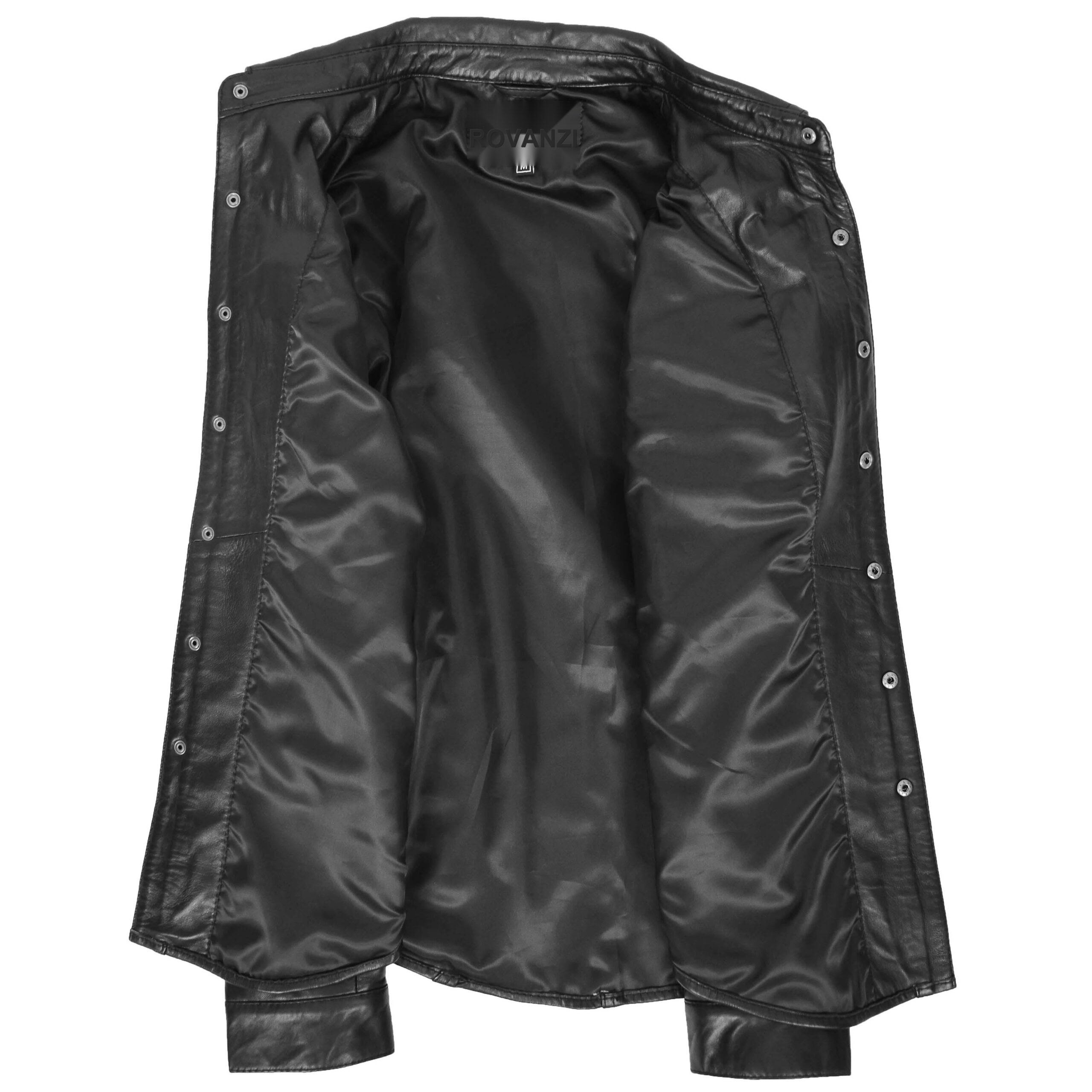 BUNERI Cuero Oliver Negro Estilo Trucker Clásico Hombre - Imagen 6