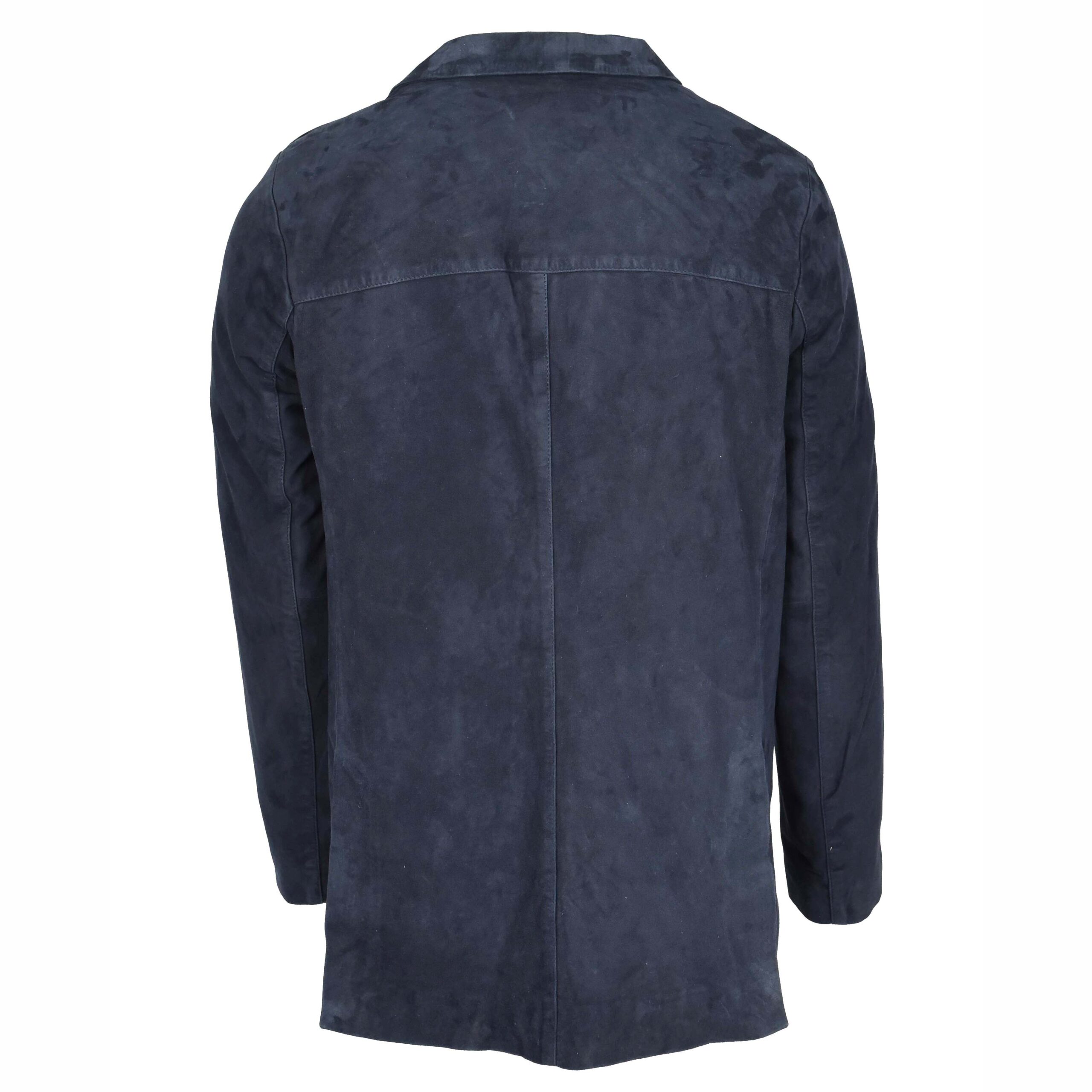 BUNERI Blazer de Ante de Cabra para Hombre Dos Botones Marino - Imagen 2