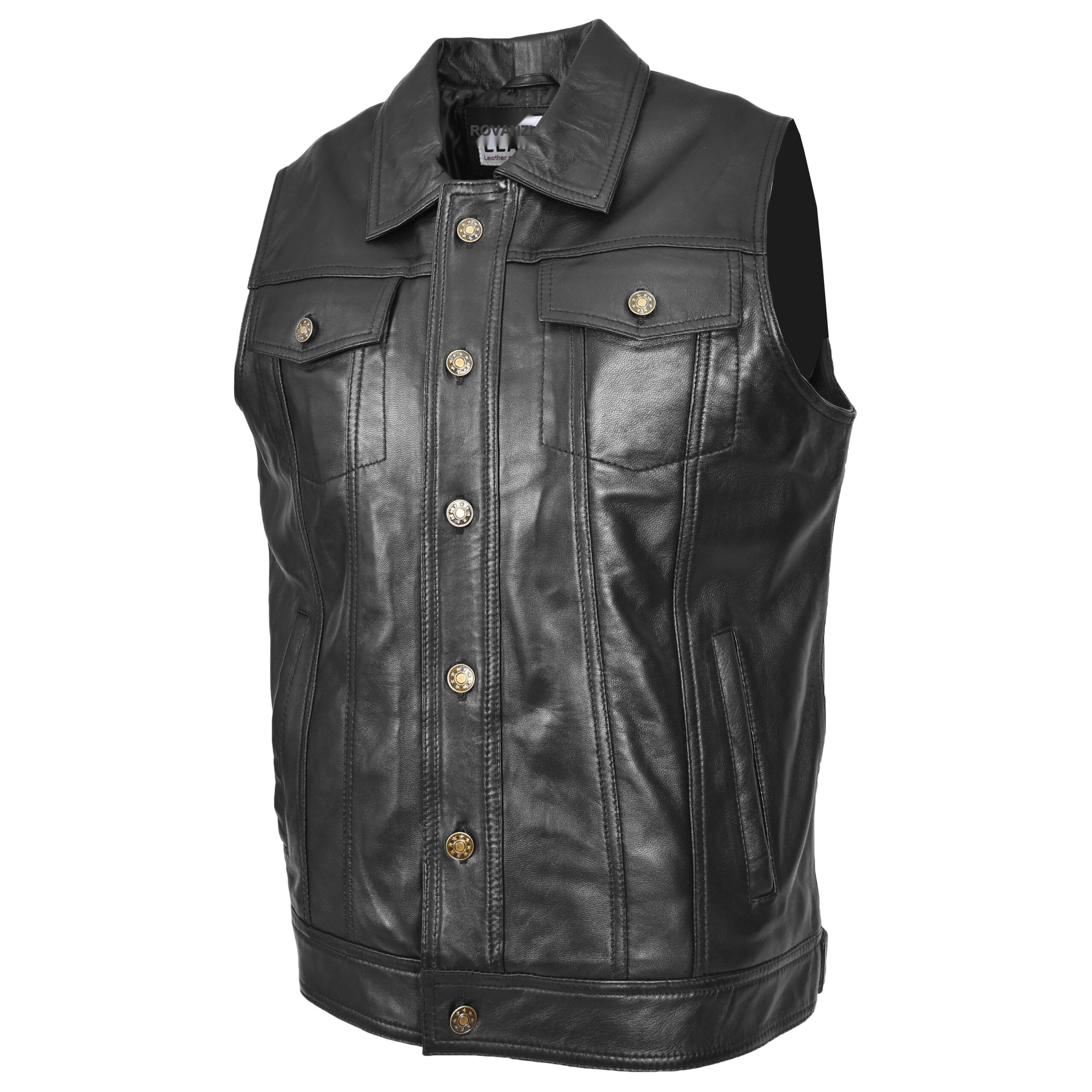BUNERI Cuero Teddy Negro Estilo Trucker Clásico - Imagen 4
