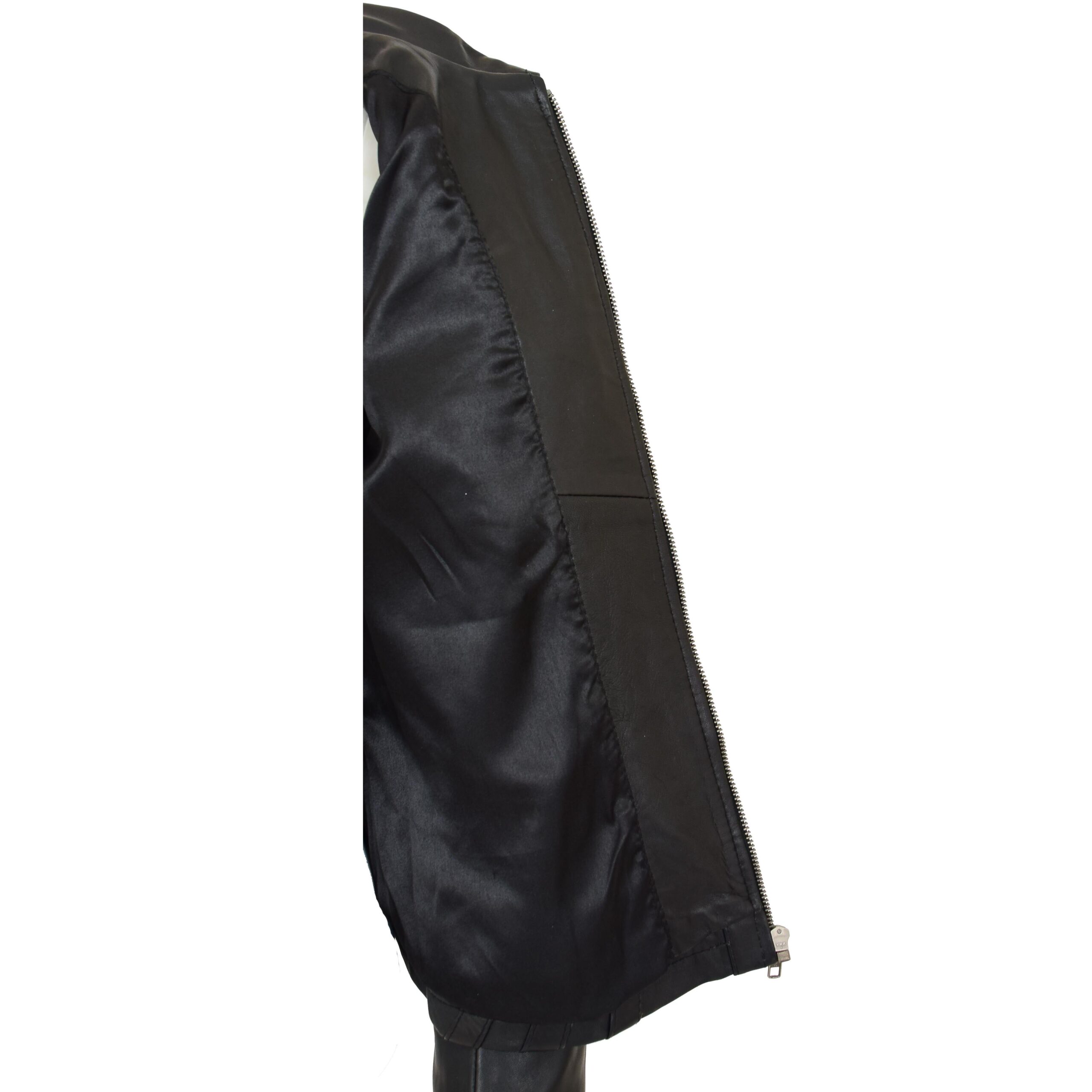 BUNERI Chaqueta Mujer Cuero Biker Zip Box Clasico Negro - Imagen 7