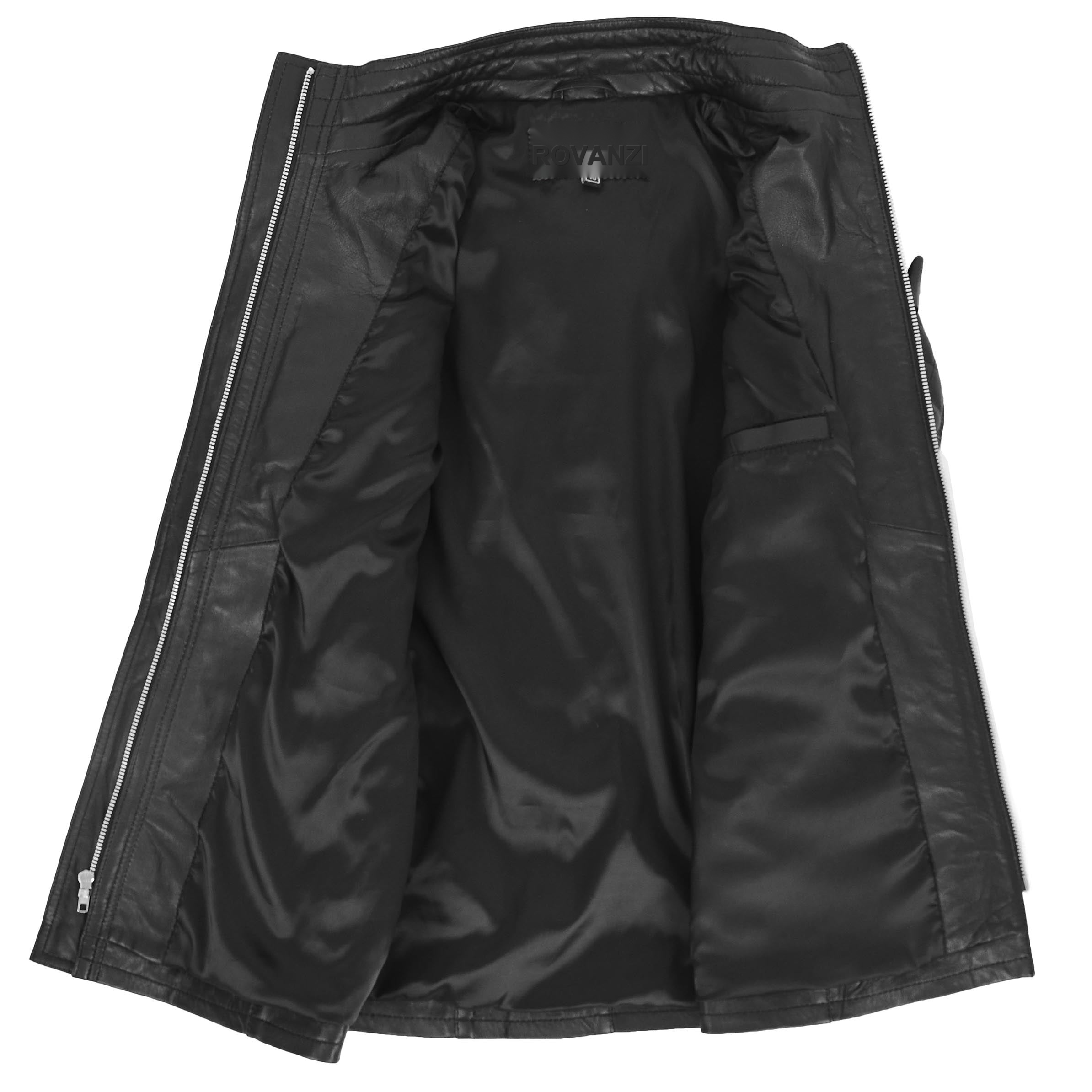 BUNERI Abrigo de Cuero Estilo Duffle Original para Mujer Negro - Imagen 6