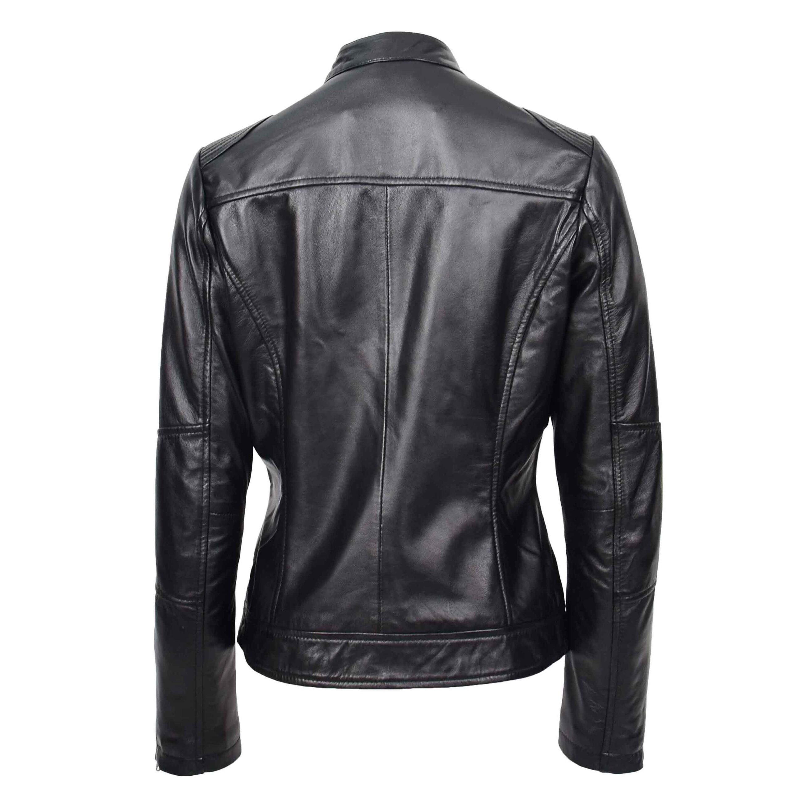 BUNERI Biker Cuero Connie Negra Casual con Cremallera - Imagen 2