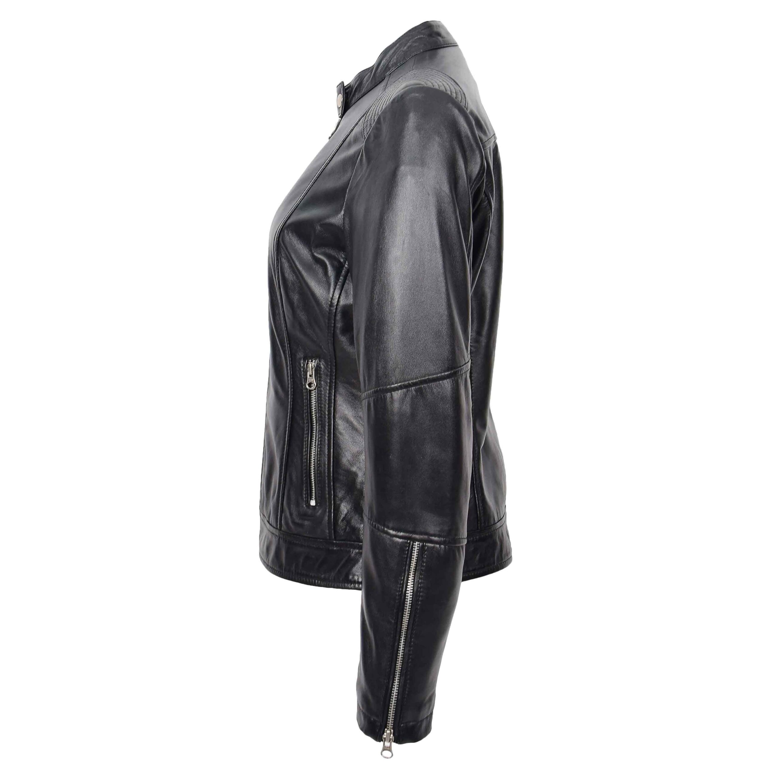 BUNERI Biker Cuero Connie Negra Casual con Cremallera - Imagen 3
