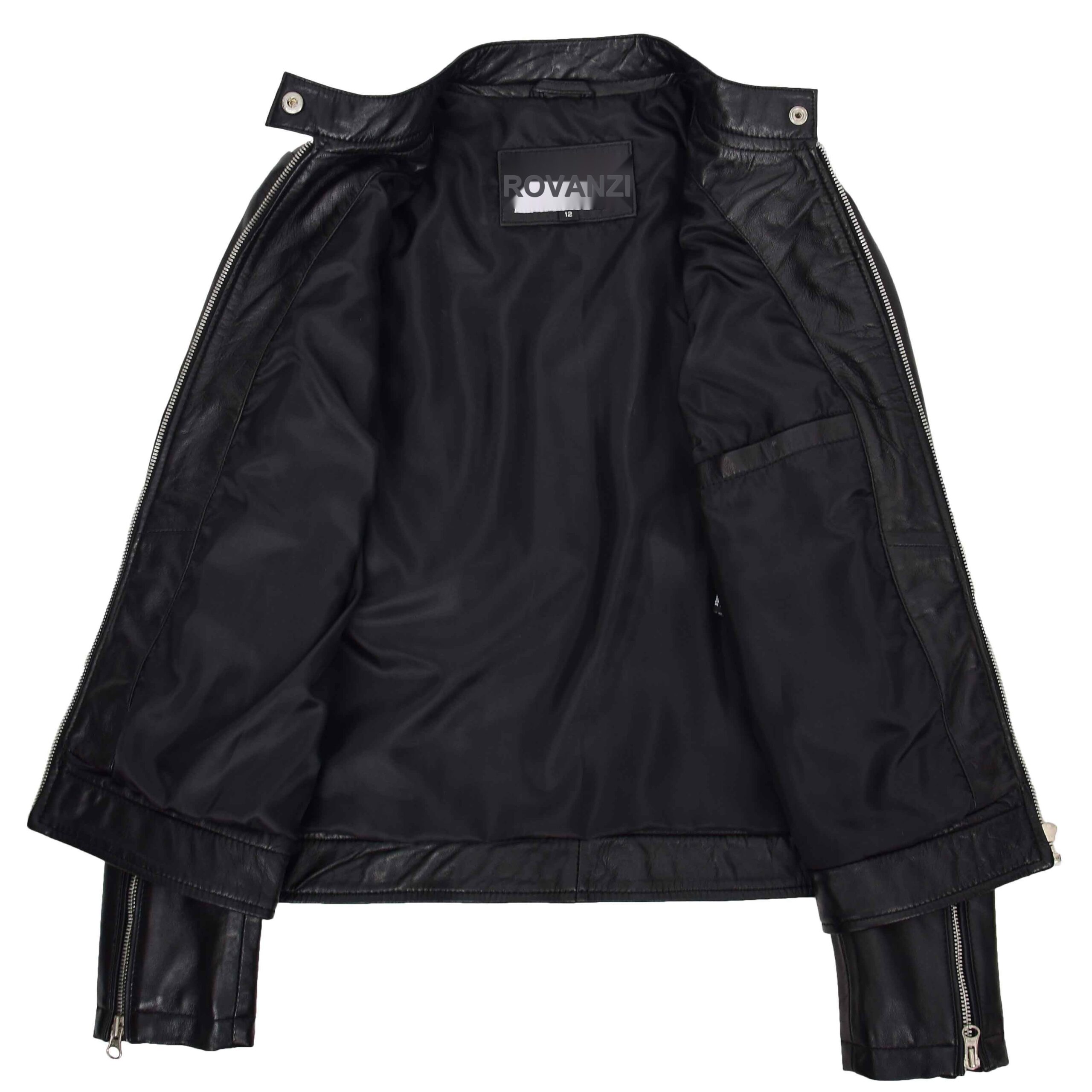 BUNERI Biker Cuero Connie Negra Casual con Cremallera - Imagen 4