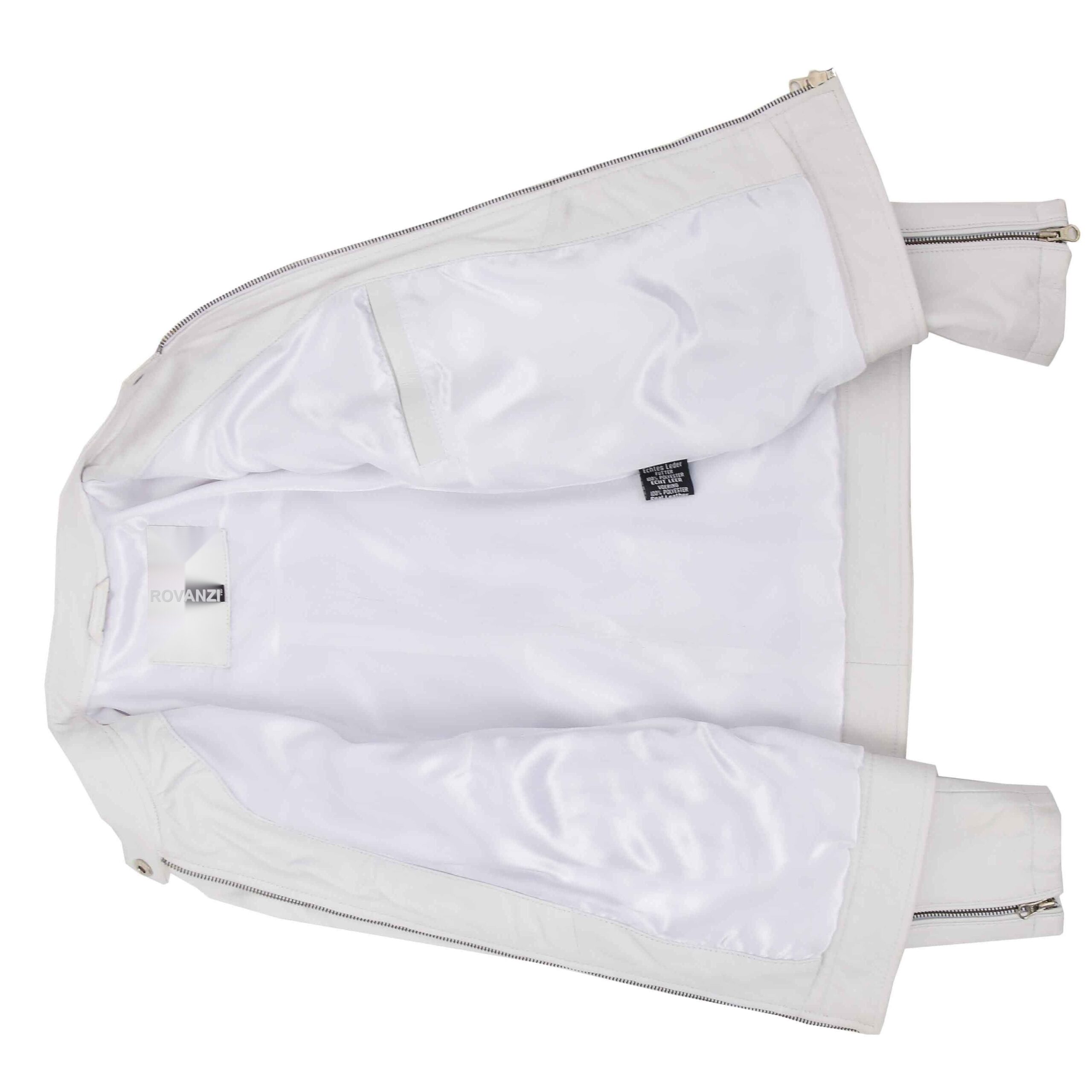 BUNERI Biker Cuero Connie Blanca Zip Casual - Imagen 6