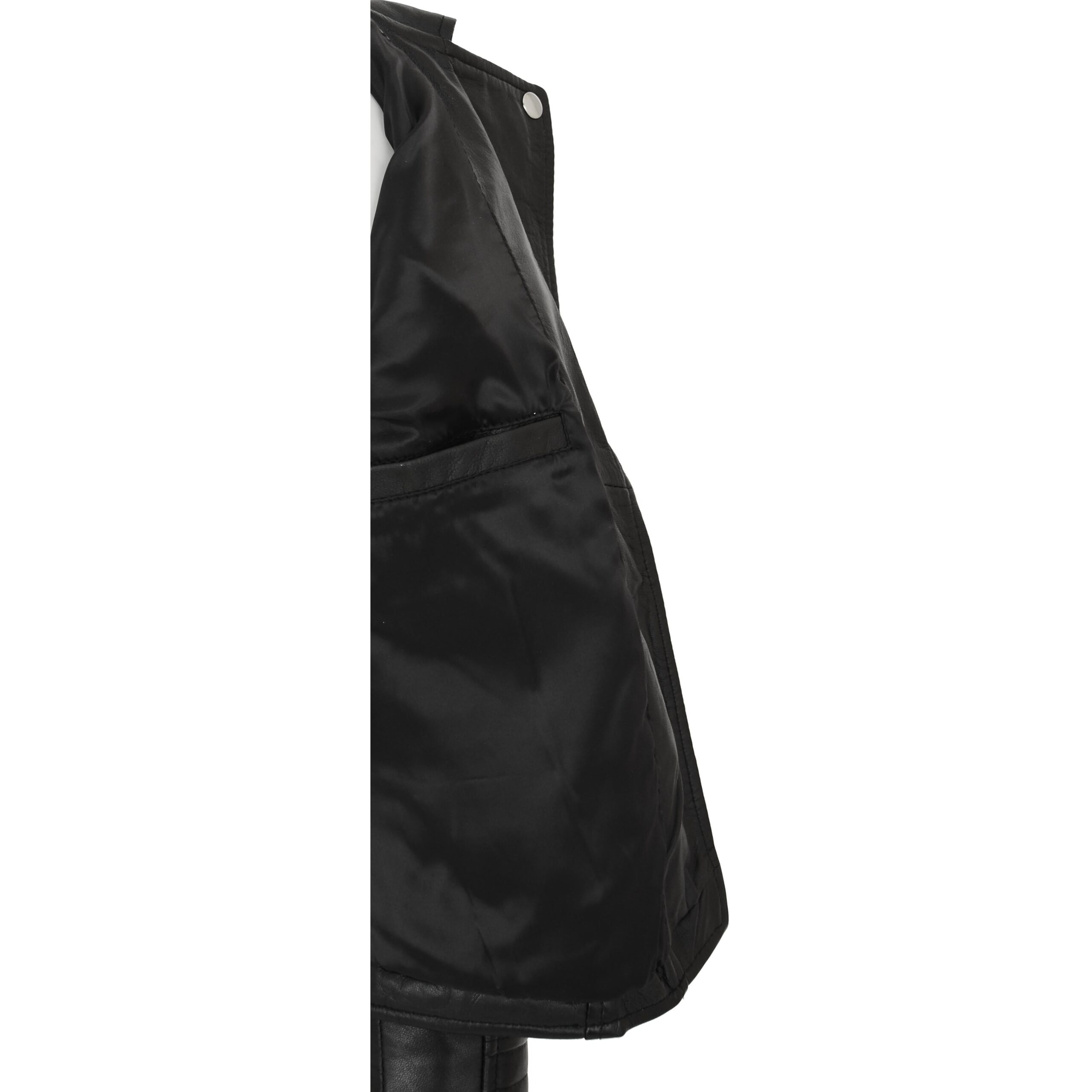 BUNERI Biker Cuero Suave Anna Negra Cross Zip Mujer - Imagen 5